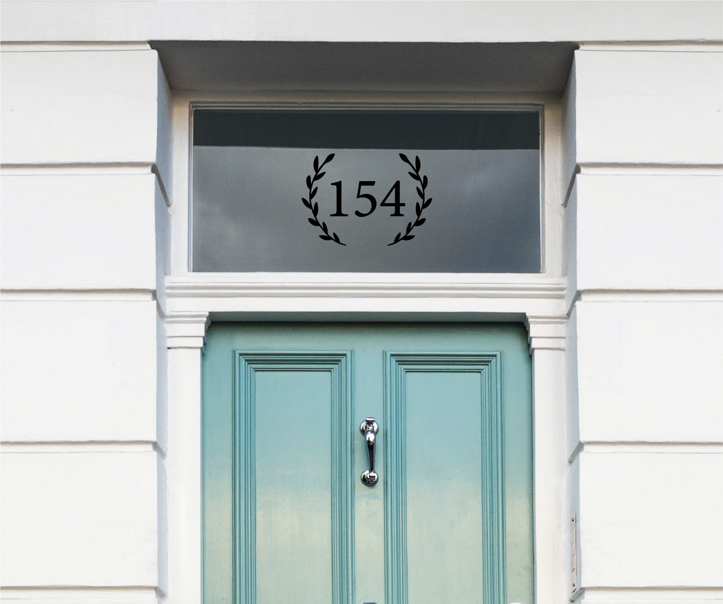 Black Flower Crown Door Numbers